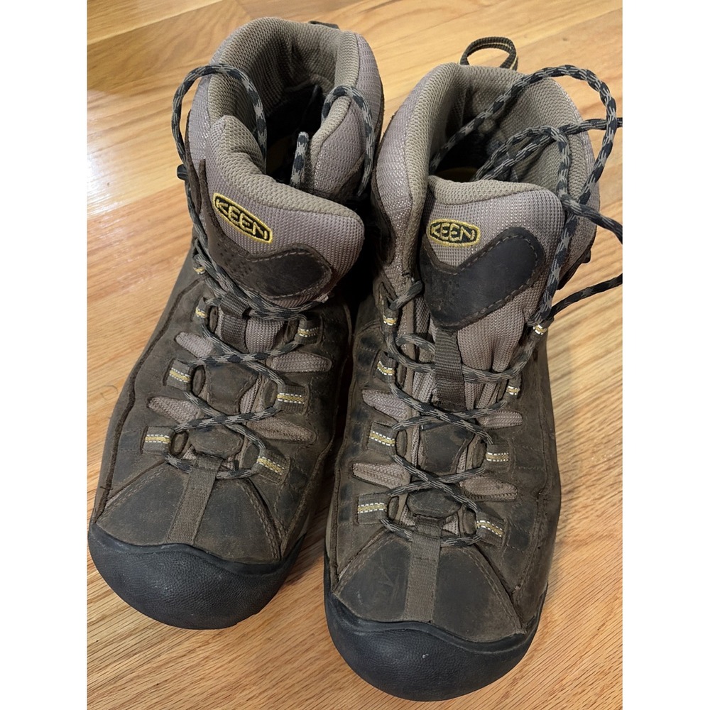 KEEN Targhee II Mid Mens 11.5 Waterproof Hiking Boots Brown